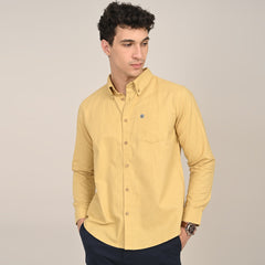 Hugh Button Down Shirt - Regular Fit - Cotton Linen - Butter Yellow