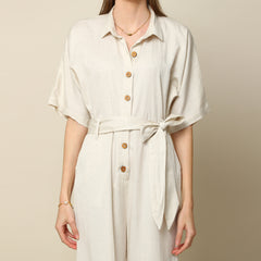 Manhattan Jumpsuit - Ecru