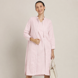 Jackie Dress & Jacket Set - Pastel Pink With Ecru Edging