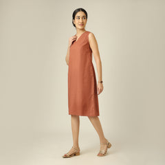 Jackie Dress - Terracotta Brown