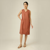 Jackie Dress - Terracotta Brown