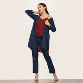 Sardaar Set Of 3 - Long Shirt, Inner & Pants - Navy & Maroon