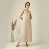 Mila Linen Maxi Dress - Greige