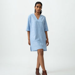 Sack V Dress - Blue Skies