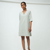 Sack V Dress - Cloud grey