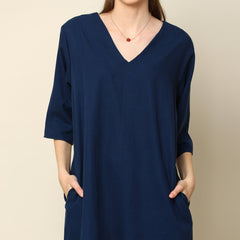 Sack V Dress - Indigo