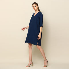 Sack V Dress - Indigo