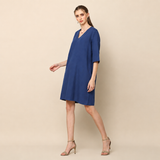 Sack V Dress - Indigo