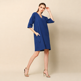 Sack V Dress - Indigo