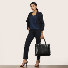 Aruku Stand Collar Blazer - Navy Blue