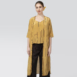 Long Overlay - Mustard Cedar Print - Limited Edition