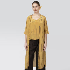 Long Overlay - Mustard Cedar Print - Limited Edition