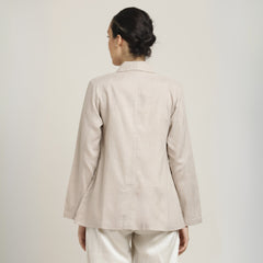 Donna 3-Piece Blazer Suit Set - Beige & Ecru