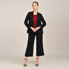 Donna Set of 3 - Long Shirt, Inner & Pants - Black & Maroon