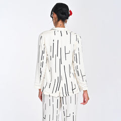 Donna Blazer - Ecru Cedar Print - Limited Edition