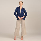 Donna Set of 3 - Long Shirt, Inner & Pants - Navy & Greige