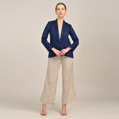 Donna Set of 3 - Long Shirt, Inner & Pants - Navy & Greige