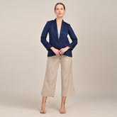 Donna Set of 3 - Long Shirt, Inner & Pants - Navy & Greige