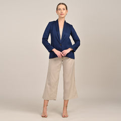 Donna Set of 3 - Long Shirt, Inner & Pants - Navy & Greige