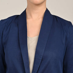 Donna Set of 3 - Long Shirt, Inner & Pants - Navy & Greige