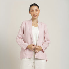 Donna 3-Piece Blazer Suit Set - Pastel Pink & Ecru