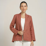 Donna Shawl Collar Blazer - Autumn Rust