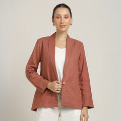 Donna Shawl Collar Blazer - Autumn Rust