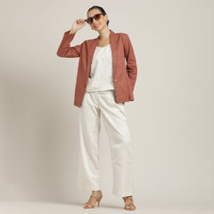 Donna 3-Piece Blazer Suit Set - Autumn Rust & Ecru