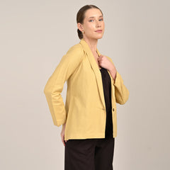 Donna Set of 3 - Long Shirt, Inner & Pants - Yellow & Coffee