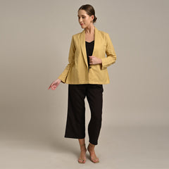 Donna Set of 3 - Long Shirt, Inner & Pants - Yellow & Coffee