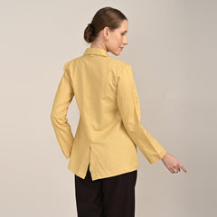Donna Shawl Collar Blazer - Butter Yellow