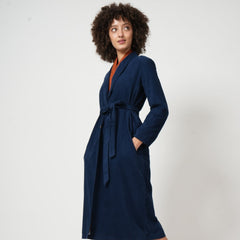 Long Coat - Navy Corduroy