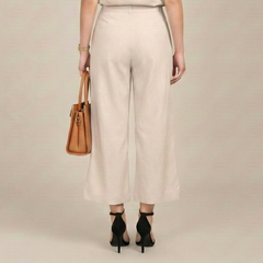 Barrel Leg Pants - Greige