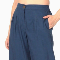 Barrel Leg Pants - Indigo