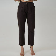 Diana Set of 2 - Top & Pants - Ecru & Coffee