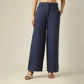 Landsend Linen Pants - Navy Blue