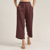 Sofia Set of 2 - Long Tunic & Pants - Maroon & Coffee