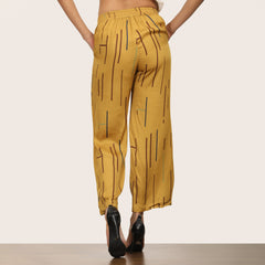 Ethan Pants - Mustard Cedar Print - Limited Edition