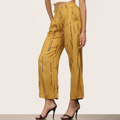 Ethan Pants - Mustard Cedar Print - Limited Edition