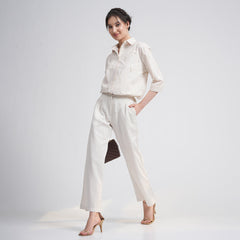 Ibiza Set Of 2 - Ecru block print