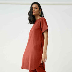 Poised Tunic - Autumn Rust