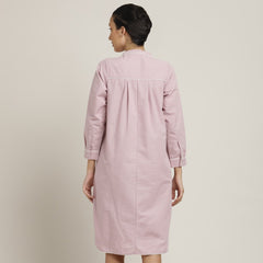Jackie Dress & Jacket Set - Pastel Pink With Ecru Edging