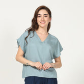 Aurora Top - Pastel Blue