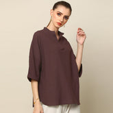 Kimono Top - Coffee Brown
