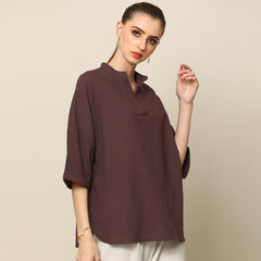 Kimono Top - Coffee Brown