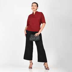 Cliff & Coast Set Of 2 - Maroon & Black