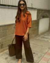 Cliff & Coast Set Of 2 - Autumn Rust & Coffee Brown