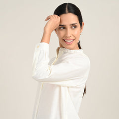 Pleated Tunic - Ecru