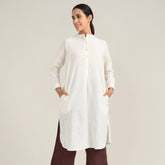 Pleated Tunic - Ecru