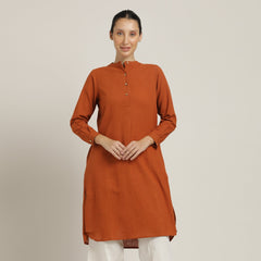 Pleated Tunic - Autumn Rust